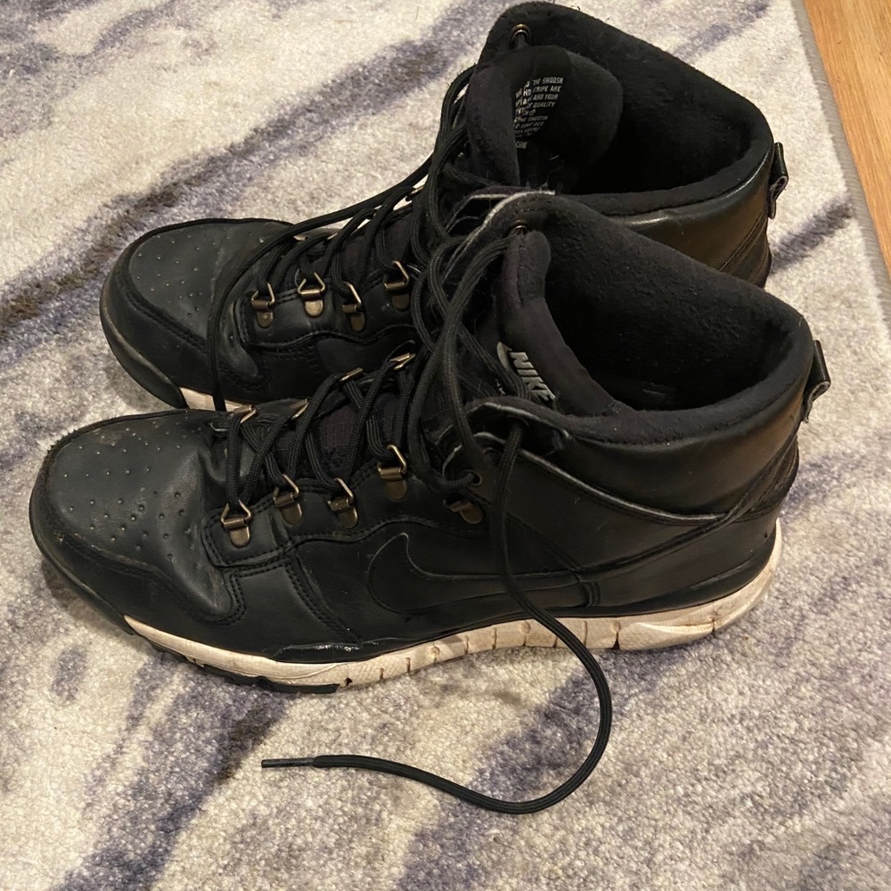 Nike SB dunk high black shoes